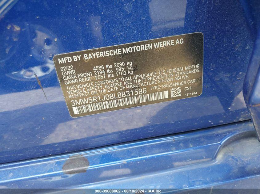 3MW5R1J08L8B31586 - 2020 Bmw 330i – Check VIN