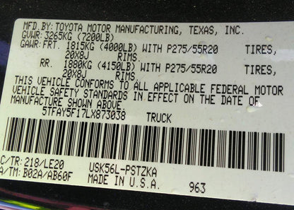 5TFAY5F17LX873038 - 2020 Toyota Tundra 4wd Platinum