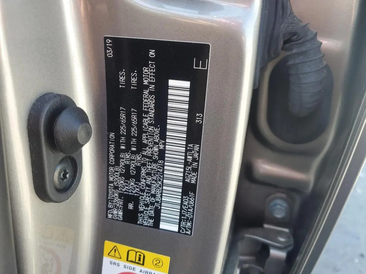 JTJBARBZ5K2214718 - 2019 Lexus Nx – Check VIN