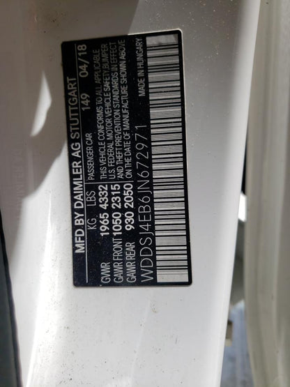 WDDSJ4EB6JN672971 - 2018 Mercedes-benz cla-class