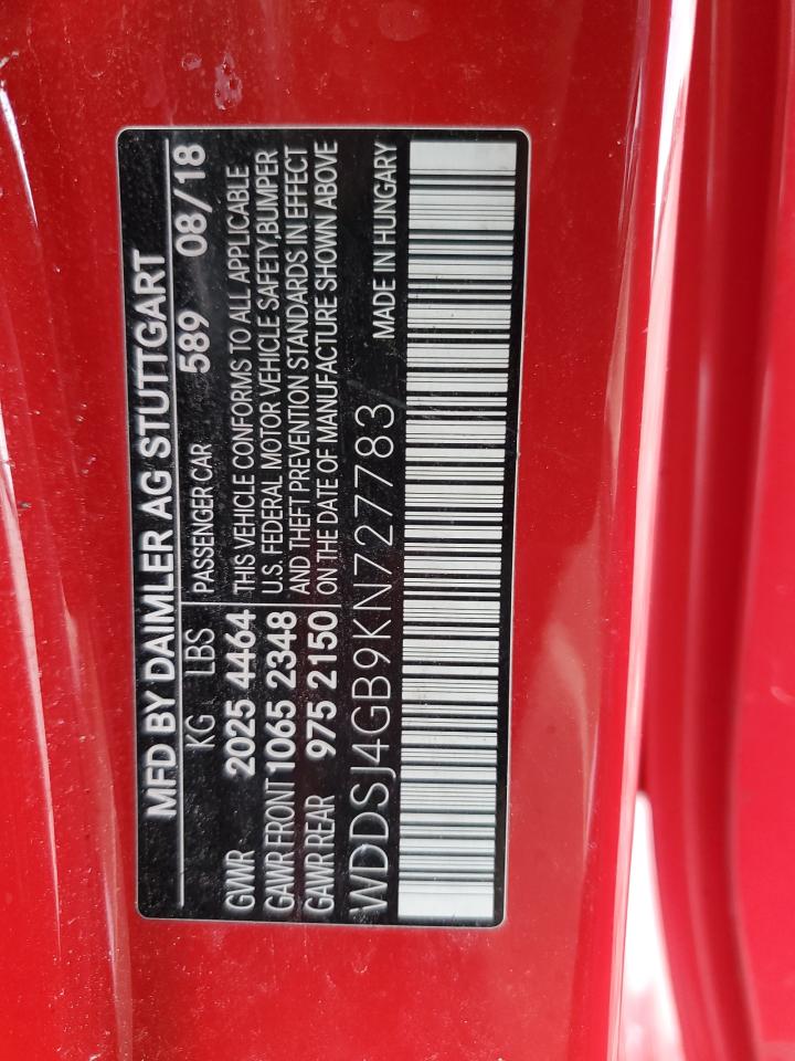 WDDSJ4GB9KN727783 - 2019 Mercedes-benz cla-class