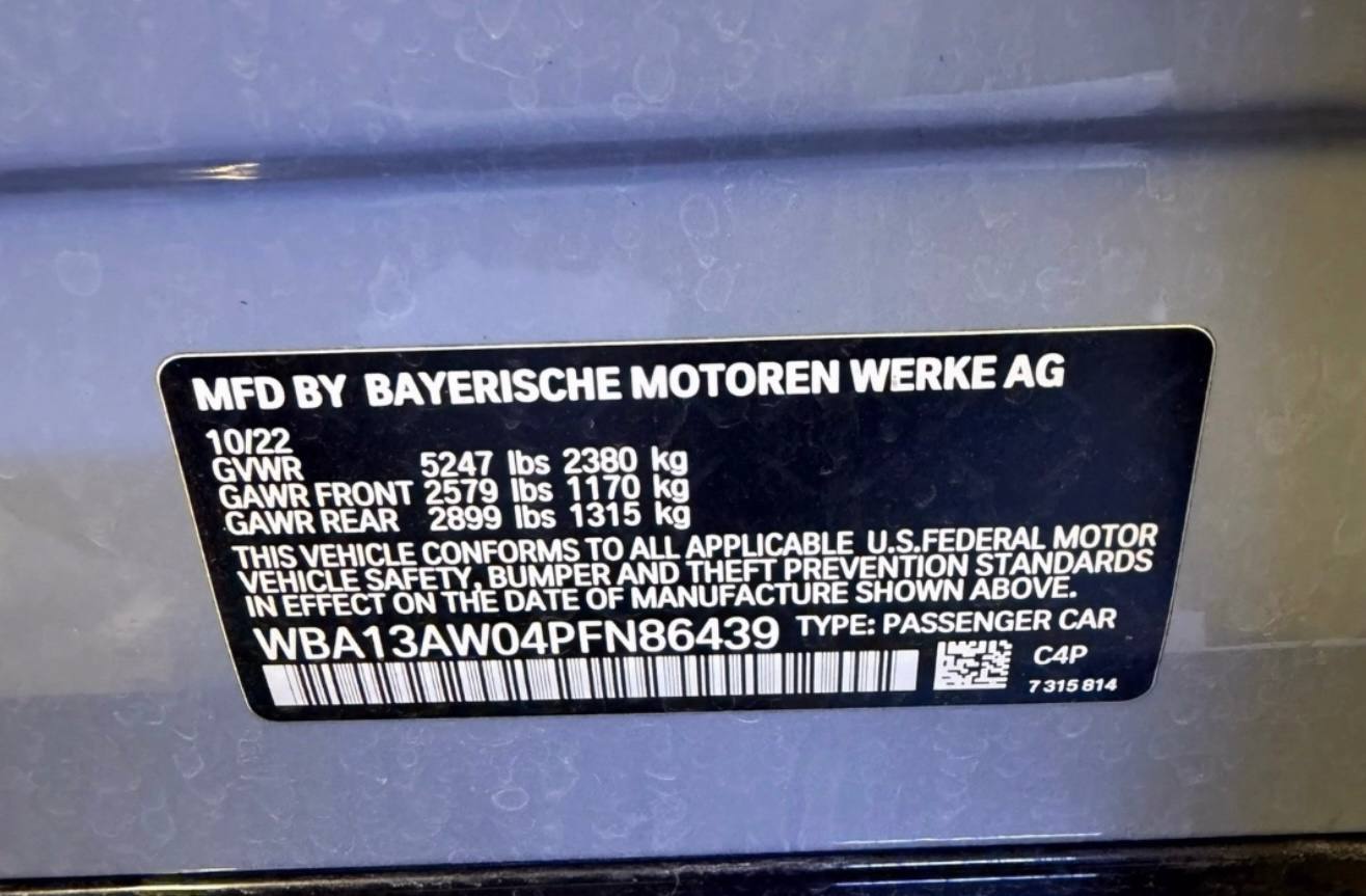 WBA13AW04PFN86439 - 2023 Bmw M440i – Check VIN